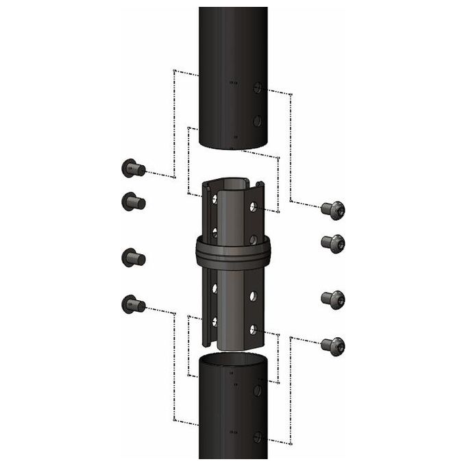 Multibrackets MB4191 M Pro Series Giuntatore Interno per Pali in Acciaio colore Nero