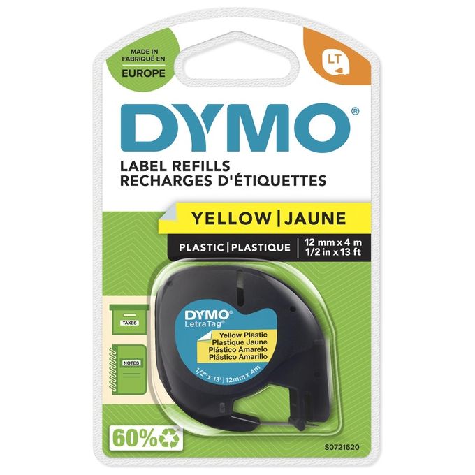 Dymo Nastro Letratag 12mmx4m Gial