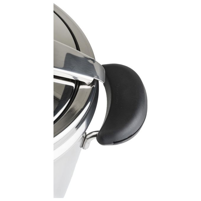 Barazzoni Amelia+ Pentola a Pressione 5 L 22 cm Acciaio Inox 18-10 Induzione Lavastoviglie colore Nero