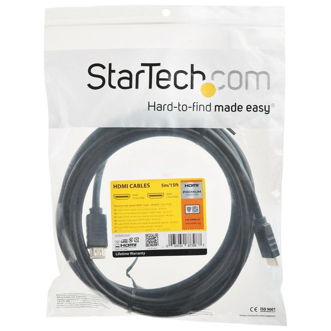 Startech Cavo Premium Hdmi ad Alta Velocita' con Ethernet 4K 60hz 5mt