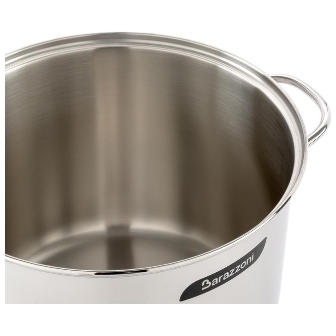 Barazzoni 266101024 Bonita Pentola Acciaio Inox 18-10 Triplo Fondo Induzione Gas Capacita' 8 L colore Acciaio