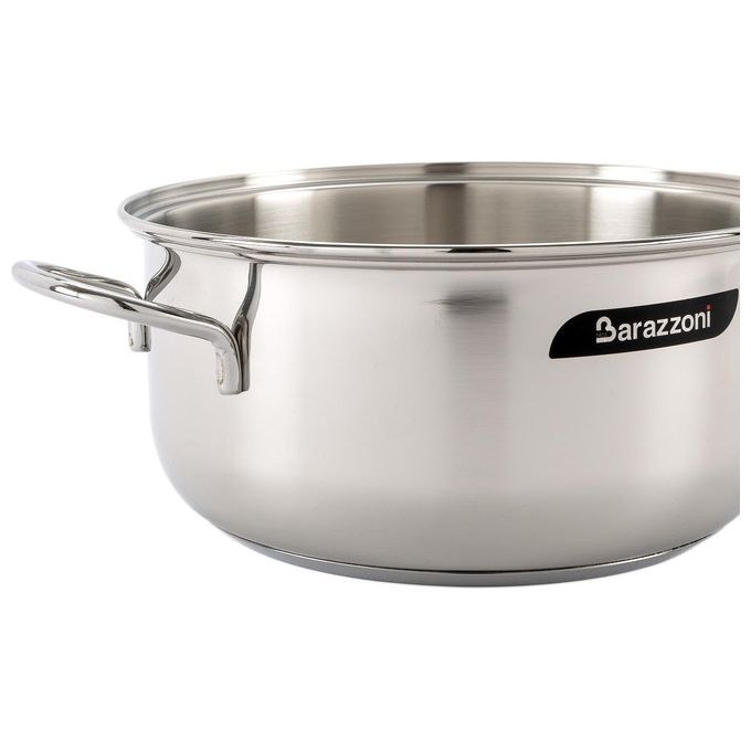 Barazzoni 266102012 Bonita Casseruola Acciaio Inox 18-10 2 Manici 12 cm 0,5 L Induzione Made in Italy colore Inox