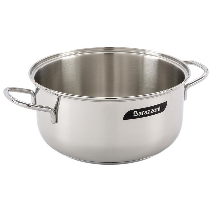Barazzoni 266102012 Bonita Casseruola Acciaio Inox 18-10 2 Manici 12 cm 0,5 L Induzione Made in Italy colore Inox