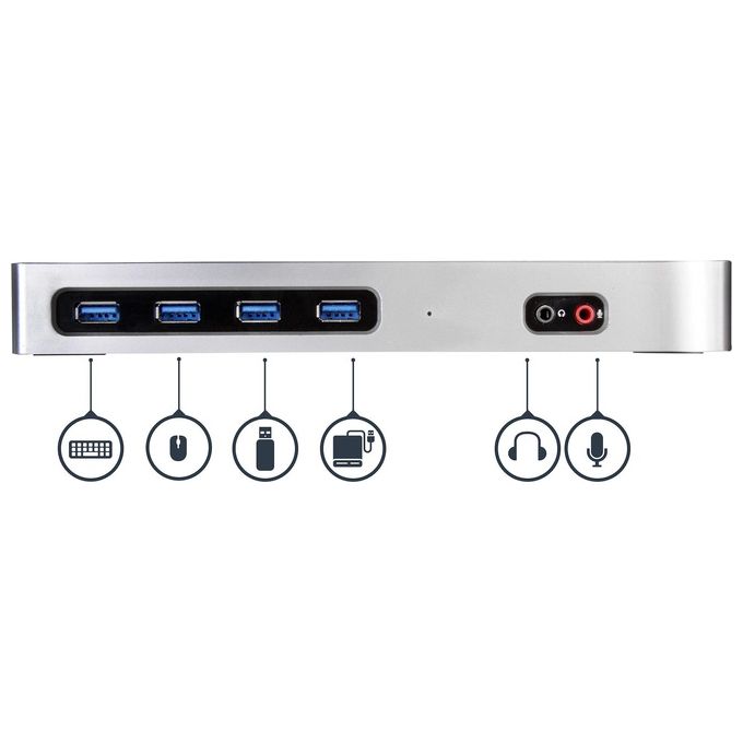Startech Docking Station Usb-C per Portatili con 2 Porte Dp o Hdmi