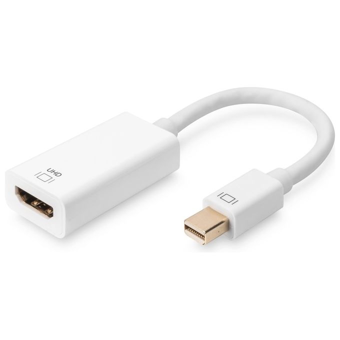 Digitus Adattatore Attivo Mini Displayport Maschio Hdmi Femmina Bianco