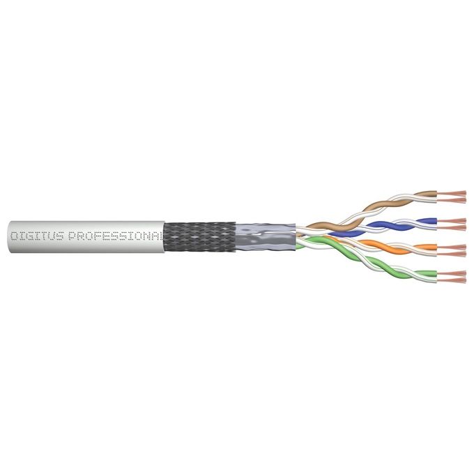 Digitus DK-1531-P-305-1 Cavo di Rete Cat5e SF-UTP Matassa 305 m Conduttore Rame PVC 1000 Mbit-s 100 MHz colore Grigio
