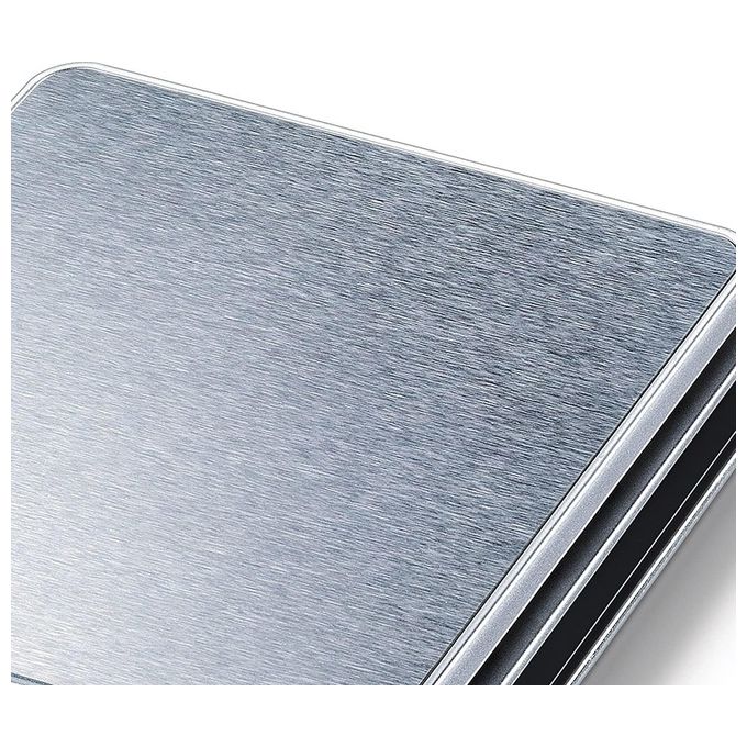 Beurer KS22 Bilancia da Cucina Digitale Acciaio Inox Portata 3 Kg Precisione 1g Display LCD colore Argento