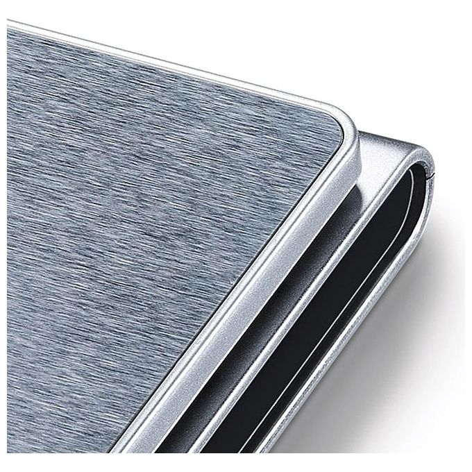 Beurer KS22 Bilancia da Cucina Digitale Acciaio Inox Portata 3 Kg Precisione 1g Display LCD colore Argento