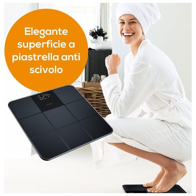 Beurer GS 235 Bilancia in Vetro con Superficie Antiscivolo e Magic Display
