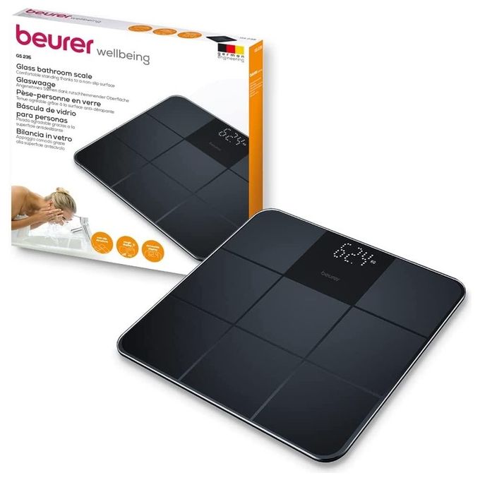 Beurer GS 235 Bilancia in Vetro con Superficie Antiscivolo e Magic Display