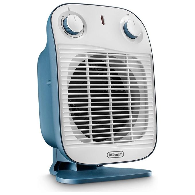 DeLonghi HFS50B20AV Vertical Edge Termoventilatore Verticale Potenza 2000 W Timer Bianco-Blu