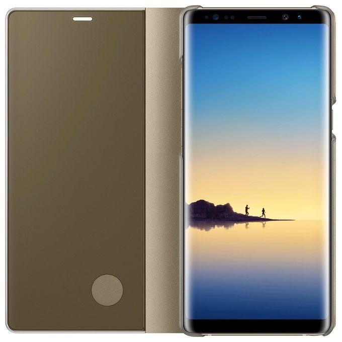 Samsung Mobile Clear View Standing Cover Custodia Compatibile con Samsung Galaxy Note 8, Oro