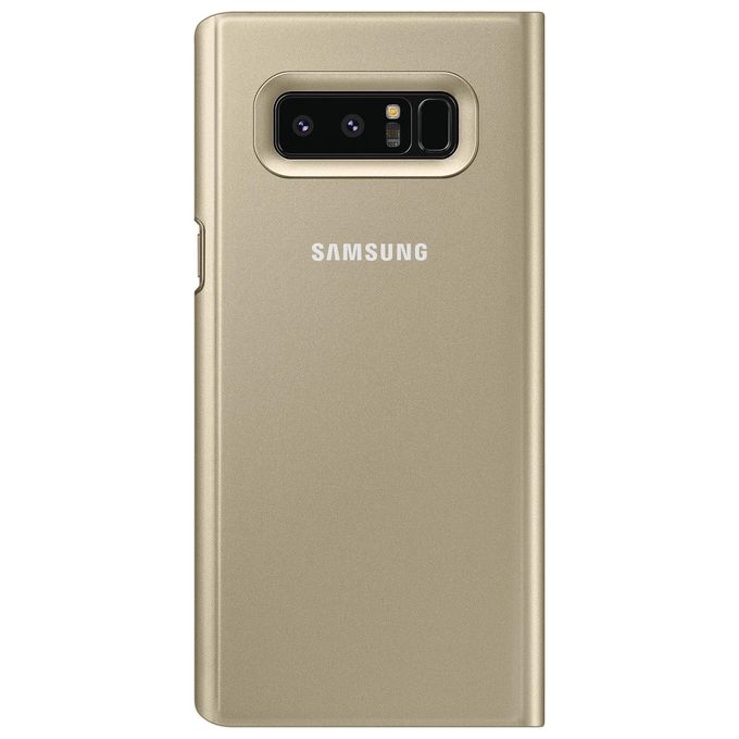 Samsung Mobile Clear View Standing Cover Custodia Compatibile con Samsung Galaxy Note 8, Oro