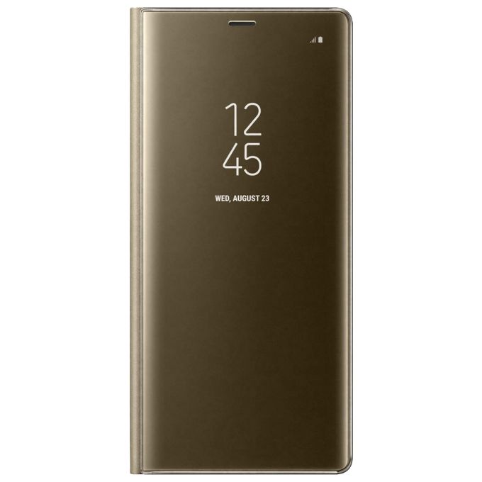 Samsung Mobile Clear View Standing Cover Custodia Compatibile con Samsung Galaxy Note 8, Oro