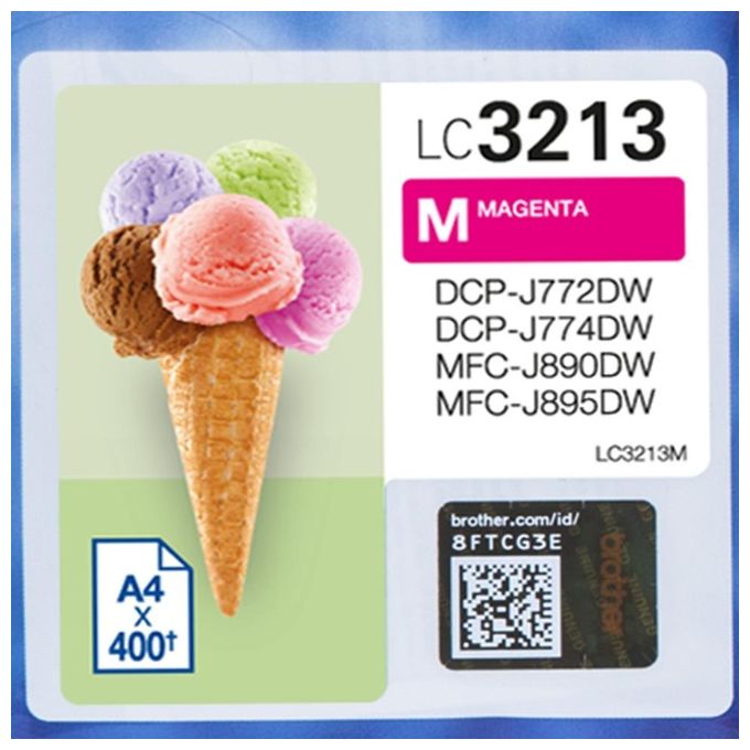 Brother Cartuccia Ink-Jet Magenta 400 Pagine per MFC-J491DW-DCP-J572DW
