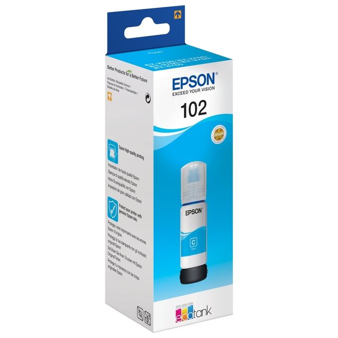 Epson C13T03R240 ciano flacone da 70ml per ecotank et-2700 et-2750 et-3750 et-4750