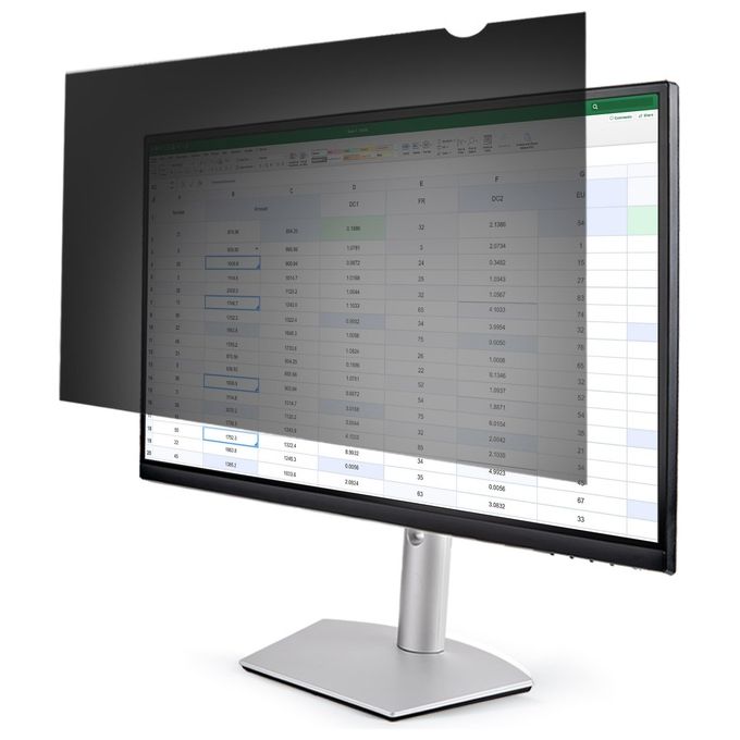 StarTech PRIVACY-SCREEN-238M Filtro per la privacy per monitor 23.8'' 16:9 angolo visione 30° riduzione luce blu fino al 51% finitura reversibile opaco-lucido protezione antimicrobica colore Nero