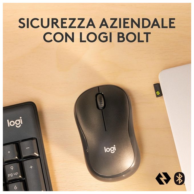 Logitech 920-012069 MK370 Combo for Business Kit Tastiera e Mouse Wireless Full-Size QWERTY Italiano Logi Bolt Bluetooth colore Grafite