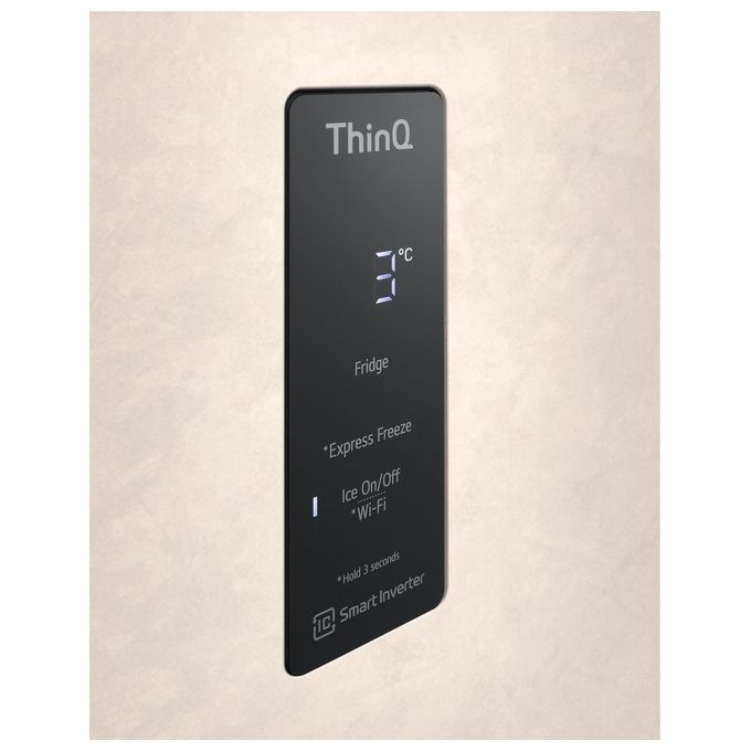 LG GTBV44SEBKD Frigorifero Doppia Porta 461 L 184,5 cm Classe E 35 dB Total No Frost Wi-Fi Door Cooling Linear Cooling colore Sabbia