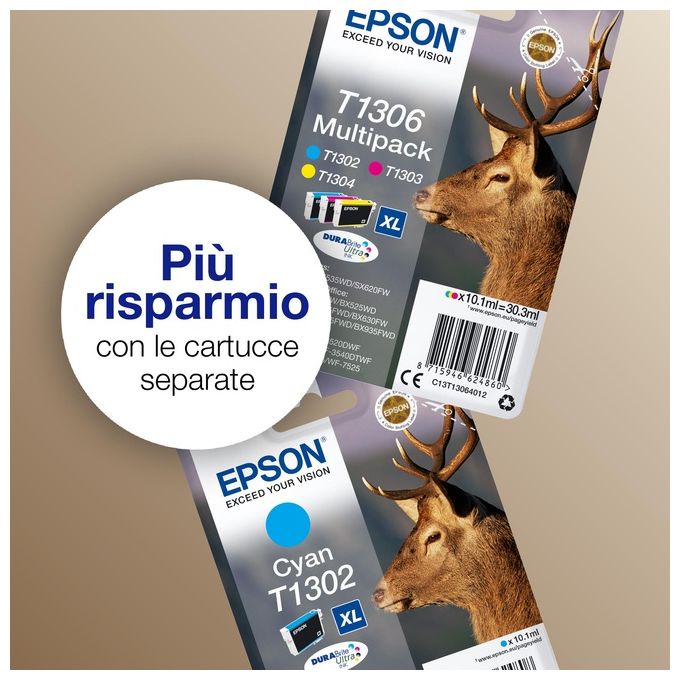 Epson Cartuccia ciano Cervo Tg.xl T1302