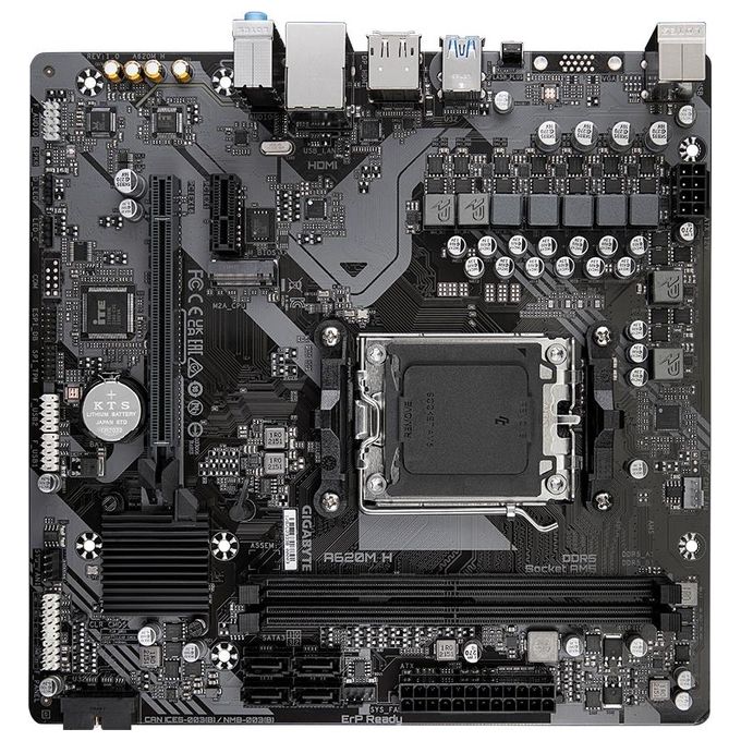 GIGABYTE A620M H Scheda madre A620M H Socket AM5 DDR5 96 GB M.2 HDMI 2.1 DisplayPort 1.4 USB 3.2 colore Marrone