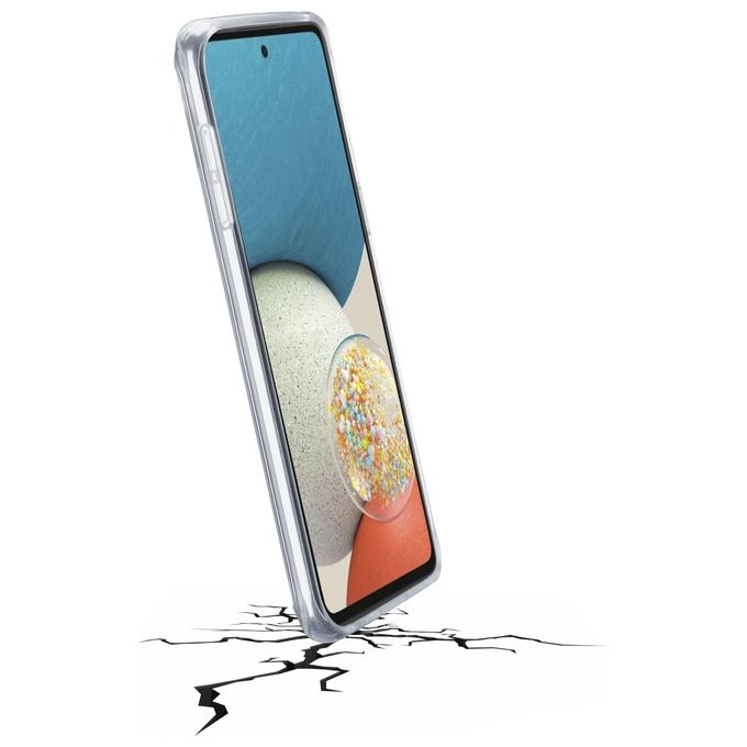 Cellularline CLEARDUOGALA53T Clear Strong Cover Samsung Galaxy A53 5G Custodia Rigida Bordi in Gomma Protezione MIL-STD-810 colore Trasparente