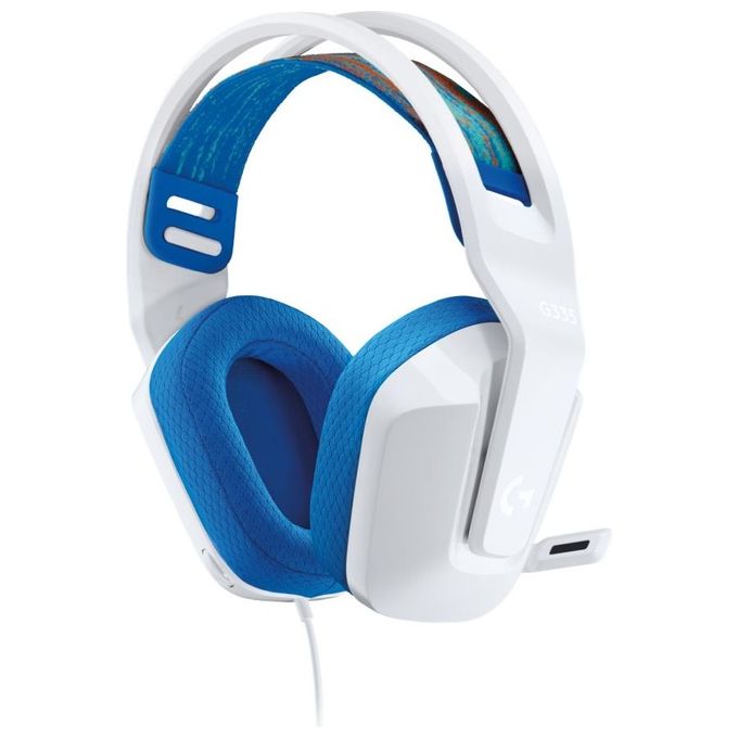 Logitech G 981-001018 G335 Cuffie Gaming Cablate con Microfono Flip to Mute Jack da 3.5 mm Padiglioni in Memory Foam Leggere 240 g Compatibili con PC PlayStation Xbox Switch colore Bianco