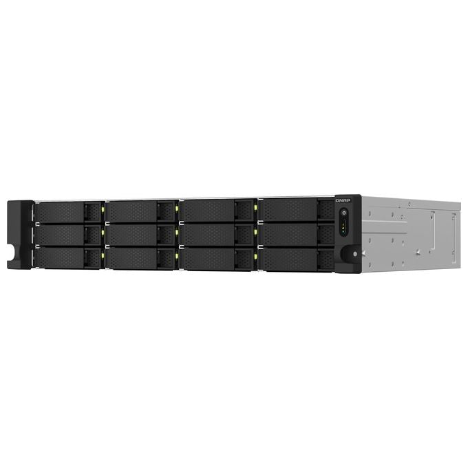 QNAP TS-1264U-RP-8G TS-1264U-RP NAS 12 bay Intel Celeron 8 GB DDR4 2U 2 porte 2.5GbE HDMI 4K slot PCIe colore Alluminio Nero