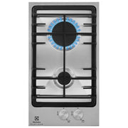 Electrolux EGG3322NVX Serie 300 Piano cottura Gas 29 cm 2 Fuochi Griglie in Ghisa Sicurgas colore Acciaio Inossidabile
