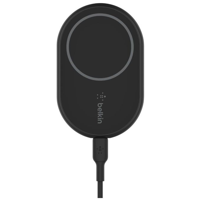 Belkin WIC004 BOOST CHARGE Supporto da auto con ricarica wireless magnetica 10 W compatibile con MagSafe include alimentatore da auto USB-C PD 3.0 e cavo USB-C 1 2 m colore Nero
