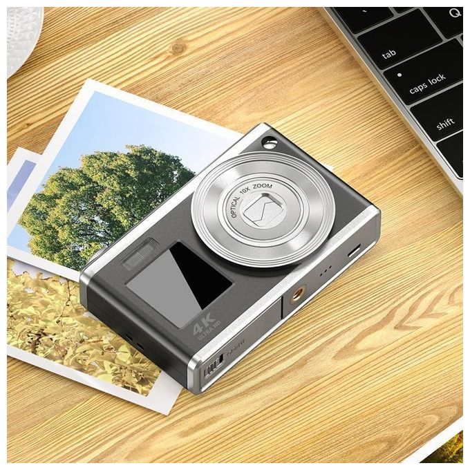 Rollei 10300 Compactline 10X Fotocamera Digitale Compatta 20MP Full HD Zoom Ottico 10x Doppio Display colore Nero Argento
