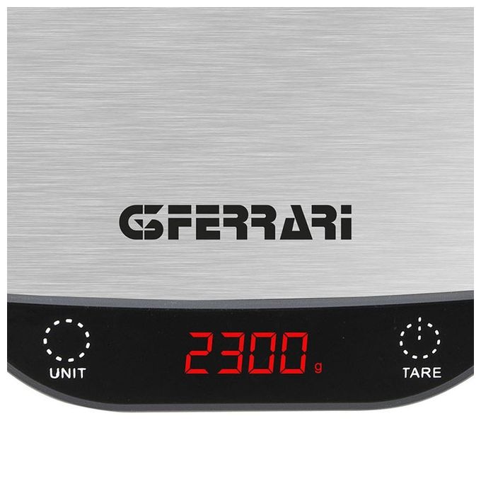 G3 Ferrari G20096 Patty Bilancia da Cucina Elettronica con Piatto Inox Grande Capacita' 15Kg