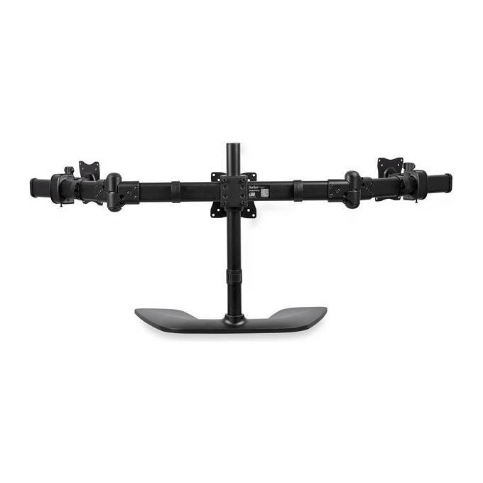 StarTech.com ARMBARTRIO2 Supporto Braccio Articolabile Triplo Monitor 13'' 27'' VESA 75x75 100x100 mm colore Nero