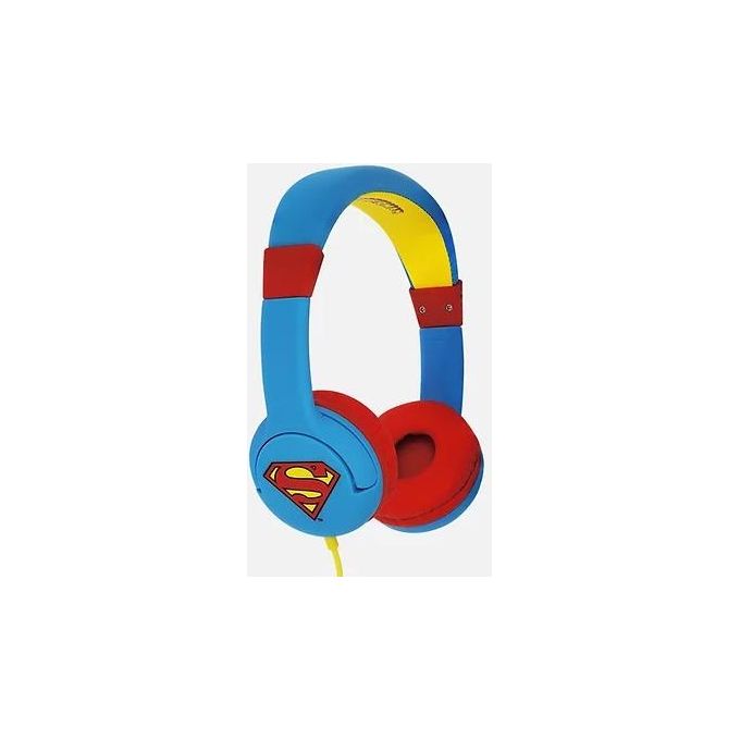 OTL Technologies Superman Man of Steel Cuffie Junior con Funzione Limitativa del Volume a 85Db per Bambini di Eta' 3-7 Anni