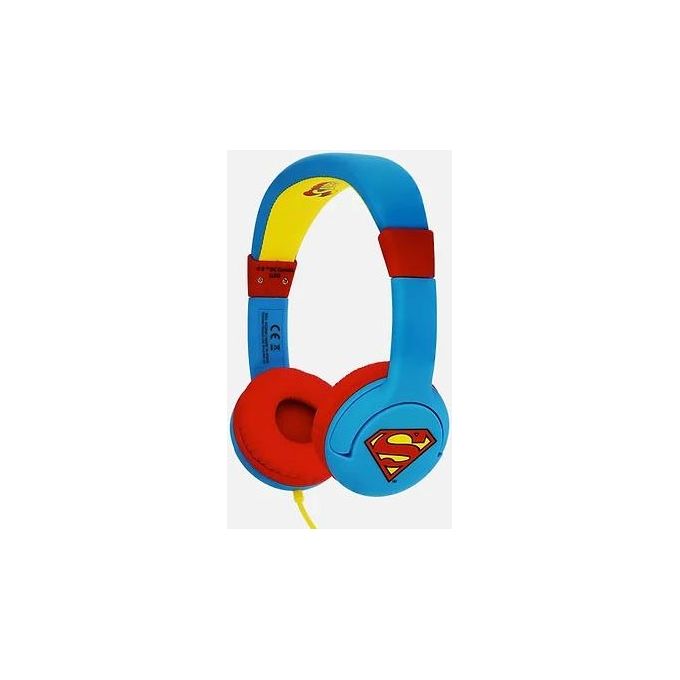 OTL Technologies Superman Man of Steel Cuffie Junior con Funzione Limitativa del Volume a 85Db per Bambini di Eta' 3-7 Anni