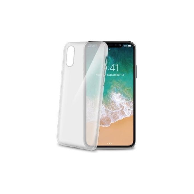 Celly GELSKIN900 Tpu Cover in Gel per iPhone X Trasparente