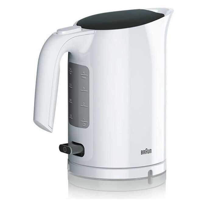 Braun PurEase WK 3000 WH Bollitore Elettrico 1Lt 2200W Nero-Bianco