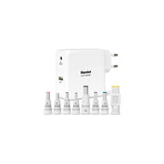 Hamlet XPWNB65U - Alimentatore universale per Notebook 65 Watts + 8 connettori e porta USB. Compatibile ACER - Samsung - ASUS - HP - DELL - LENOVO