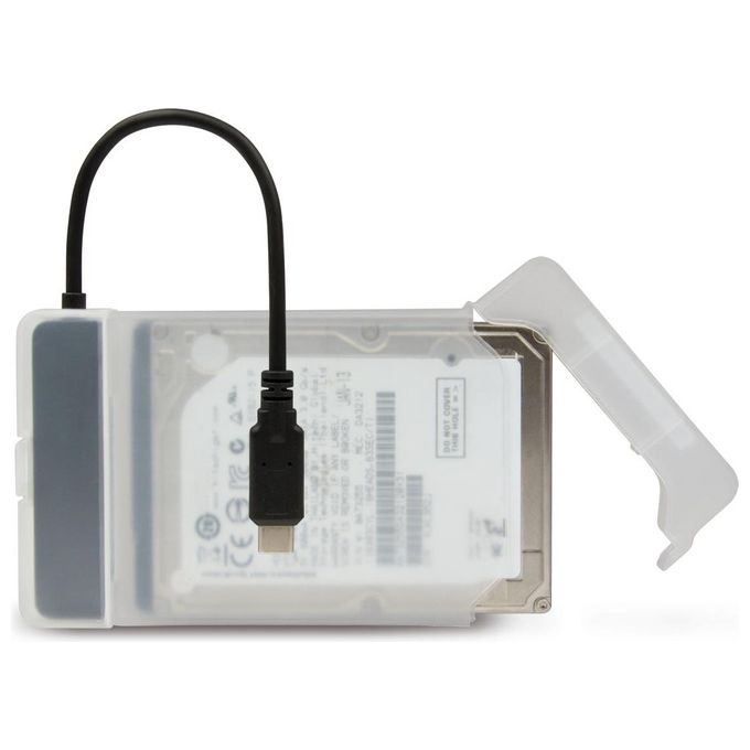 Hamlet XADTC-SATA Box HDD 2.5'' Adattatore USB 3.1 Gen 2 Type-C a SATA III 10 Gbps Plug and Play colore Nero