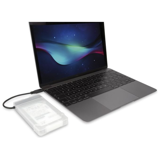 Hamlet XADTC-SATA Box HDD 2.5'' Adattatore USB 3.1 Gen 2 Type-C a SATA III 10 Gbps Plug and Play colore Nero
