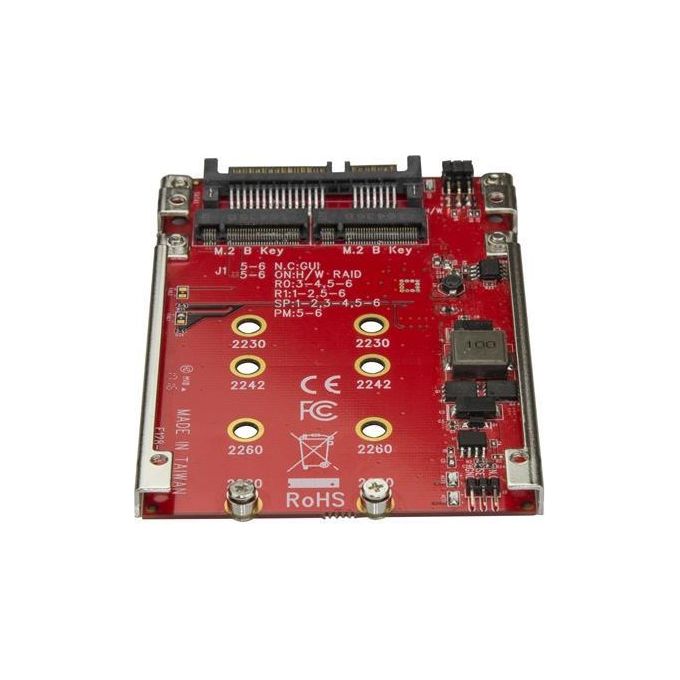 Startech Adattatore per 2 Ssd M.2 a Sata per Alloggio da 2,5'' Raid