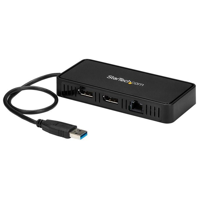 StarTech Mini Docking Station Usb a Doppio DisplayPort per Portatili Dual 4K 60Hz GbE Usb 3.0