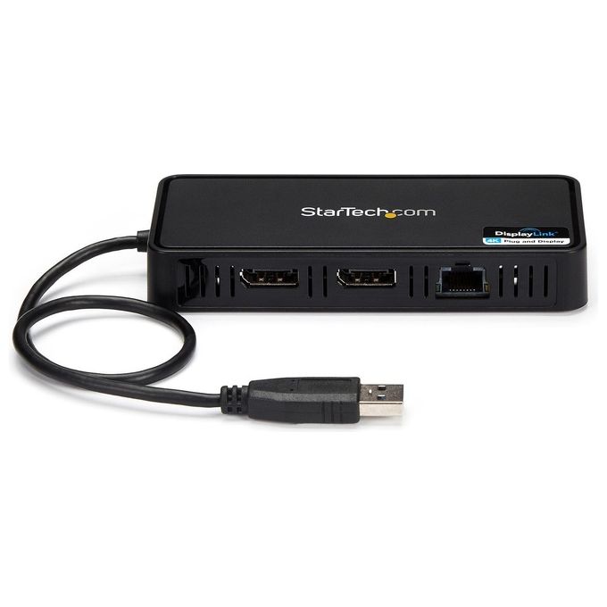 StarTech Mini Docking Station Usb a Doppio DisplayPort per Portatili Dual 4K 60Hz GbE Usb 3.0