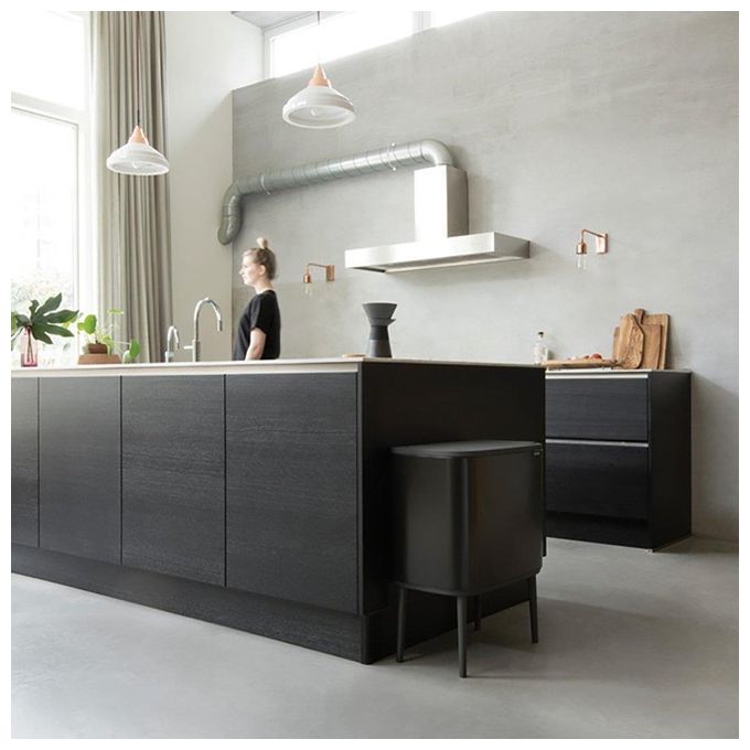 Brabantia Bo Touch Bin Pattumiera Metallo Nero Opaco 11 e 23 Litri