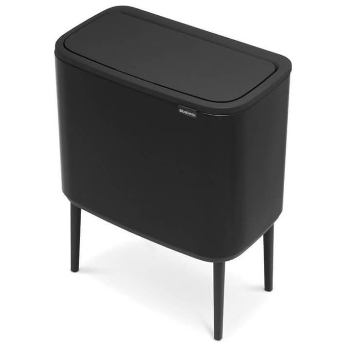 Brabantia Bo Touch Bin Pattumiera Metallo Nero Opaco 11 e 23 Litri