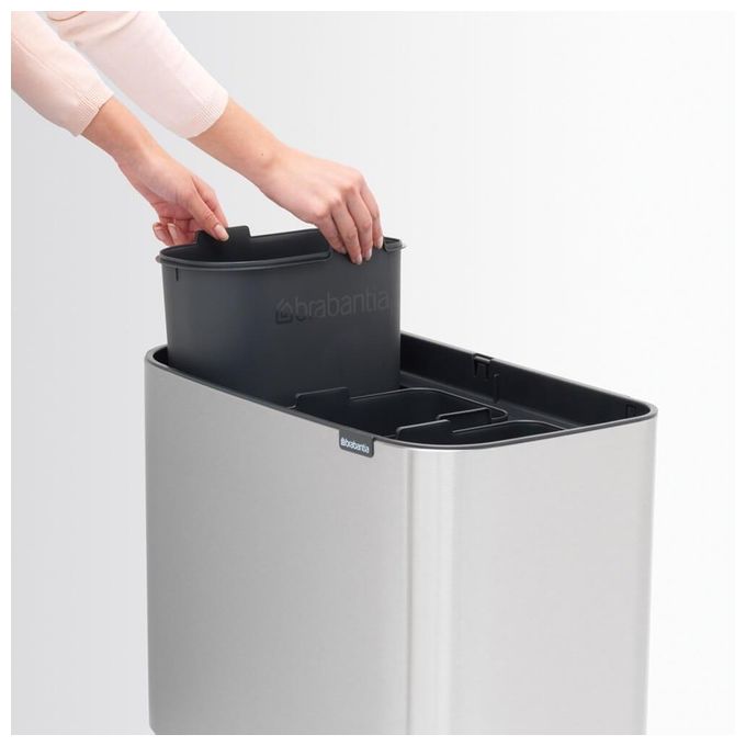 Brabantia Bo Touch Bin Pattumiera Metallo Inox Satinato FPP 3x11 Litri