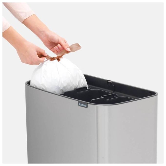 Brabantia Bo Touch Bin Pattumiera Metallo Inox Satinato FPP 3x11 Litri