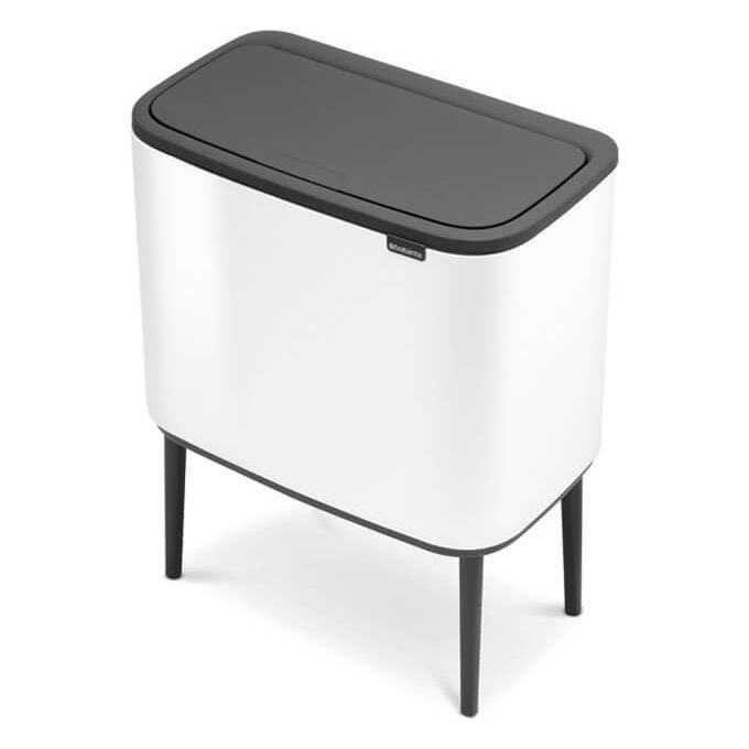 Brabantia Bo Touch Bin Pattumiera Metallo Bianco 11 e 23 Litri