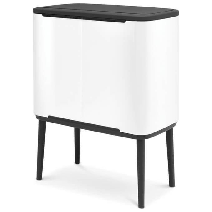 Brabantia Bo Touch Bin Pattumiera Metallo Bianco 11 e 23 Litri
