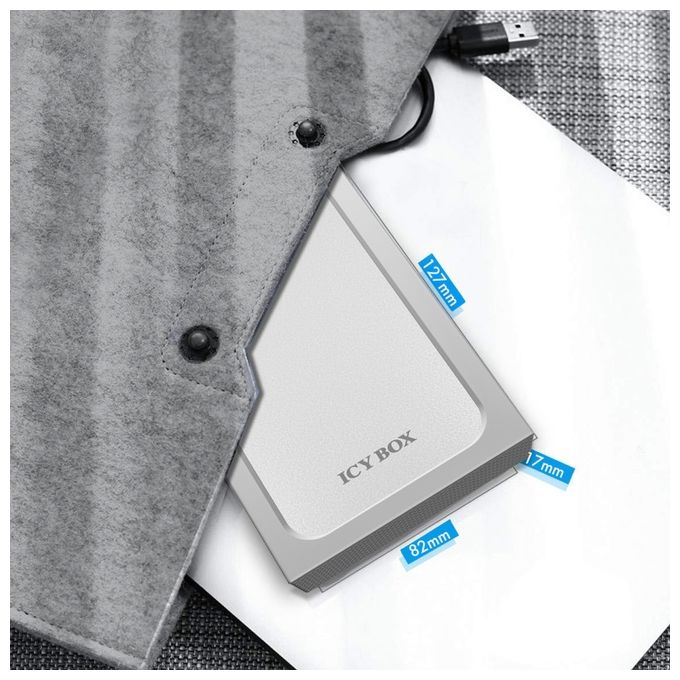 ICY BOX IB-241WP Custodia Esterna per HDD SSD 2.5'' SATA USB 3.0 5 Gbit-s protezione da scrittura colore Antracite